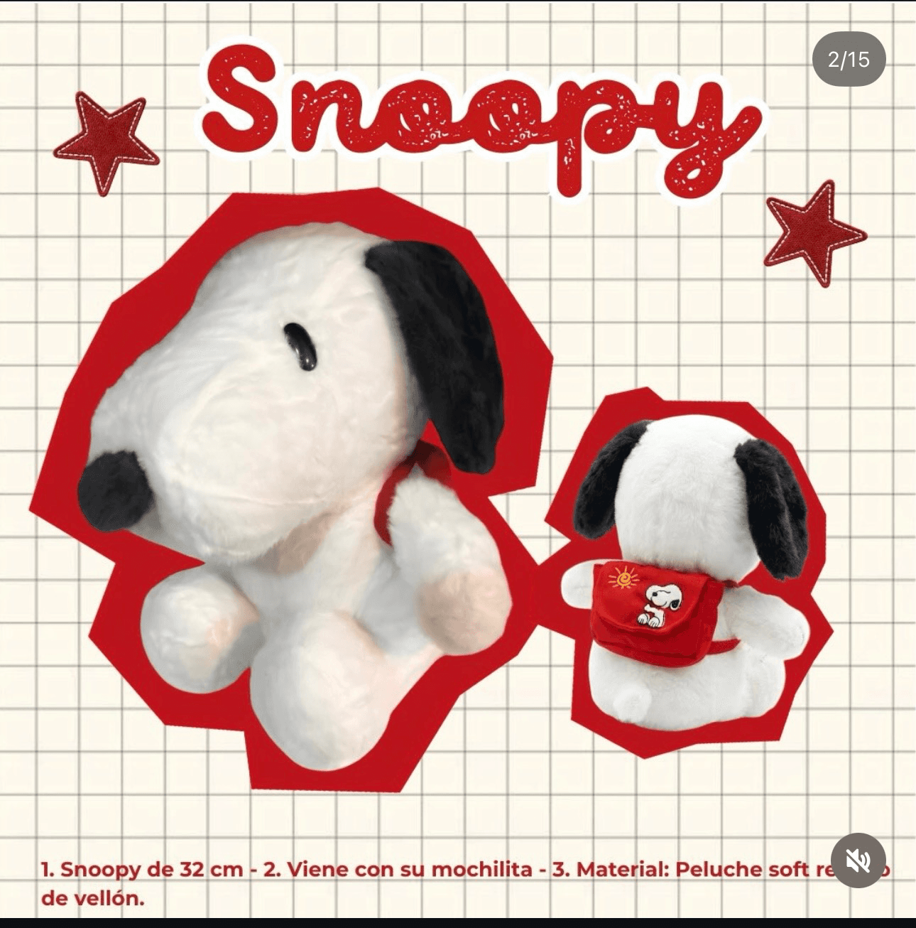 Peluche Snoopy